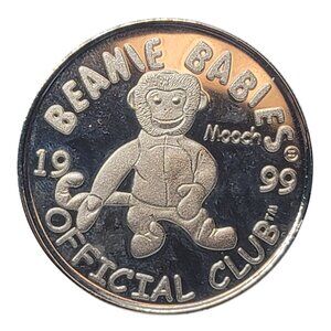 Beanie Babies Official Club 1999 Mooch Monkey Collectible Coin Ty Memorabilia